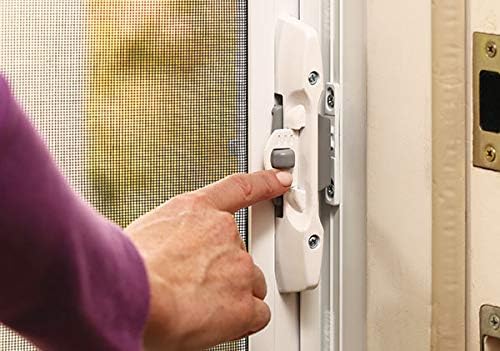 White Roll Away Retractable Screen Door