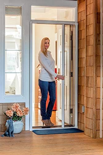 White Roll Away Retractable Screen Door