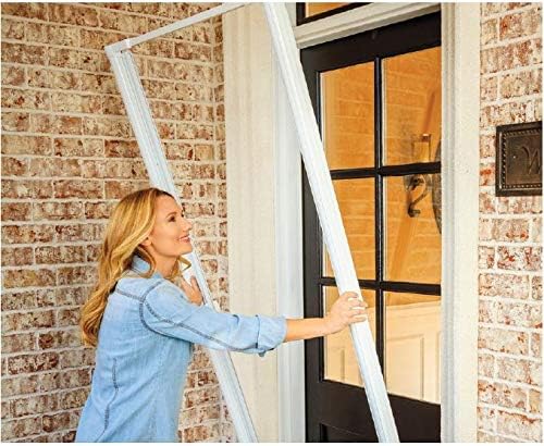 White Roll Away Retractable Screen Door
