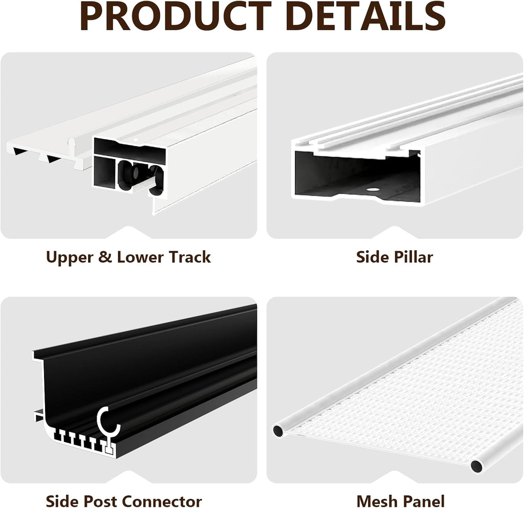 White Lockable Pet Proof Screen Door