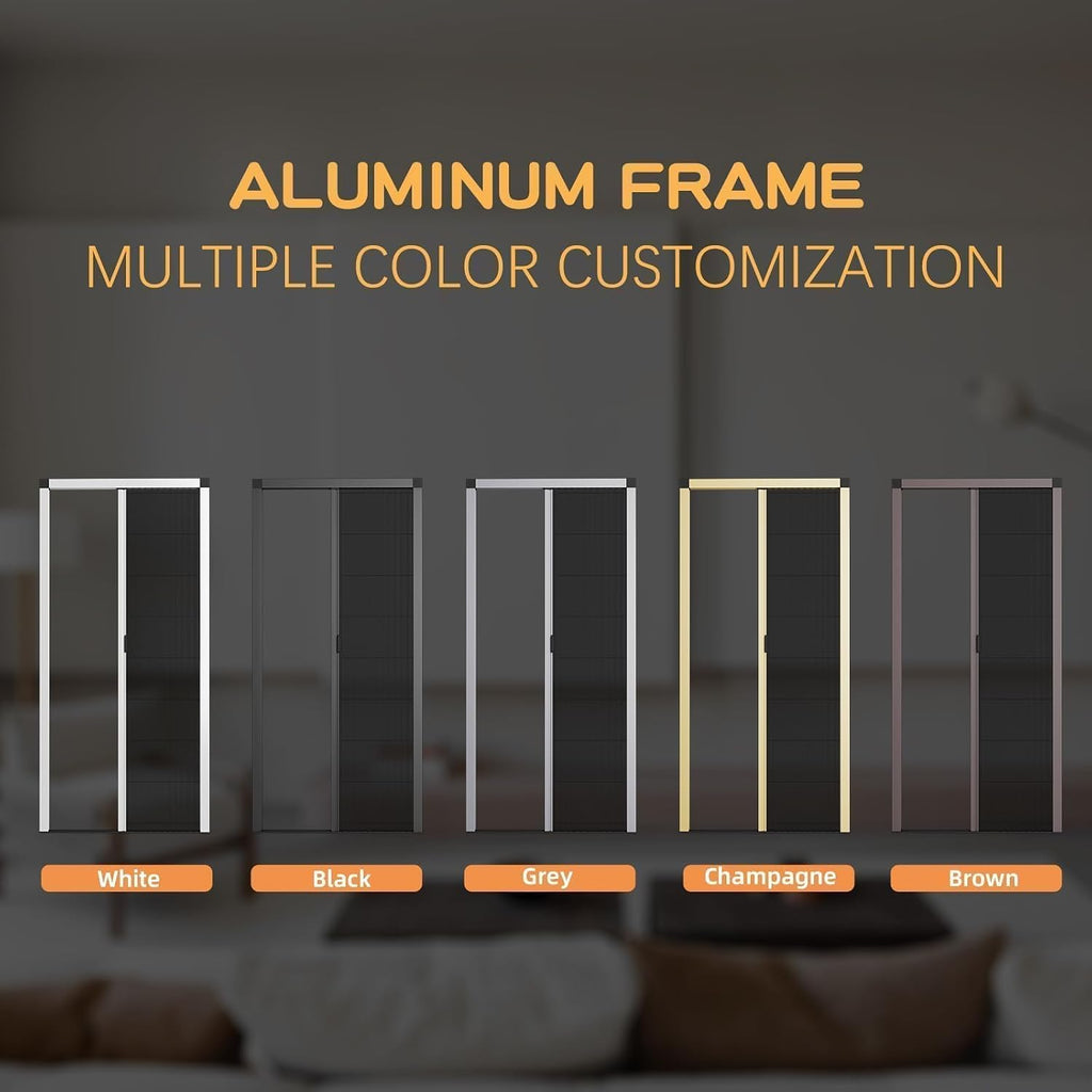 Black Aluminum Folding Screen Door