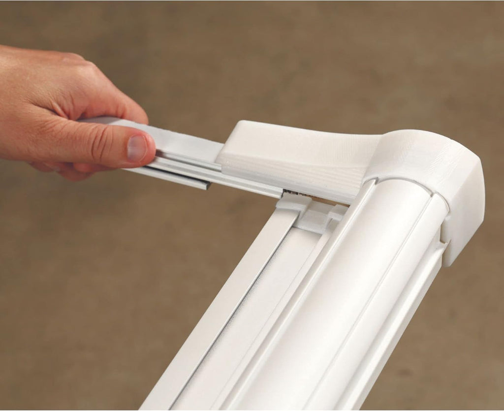 White Roll Away Retractable Screen Door
