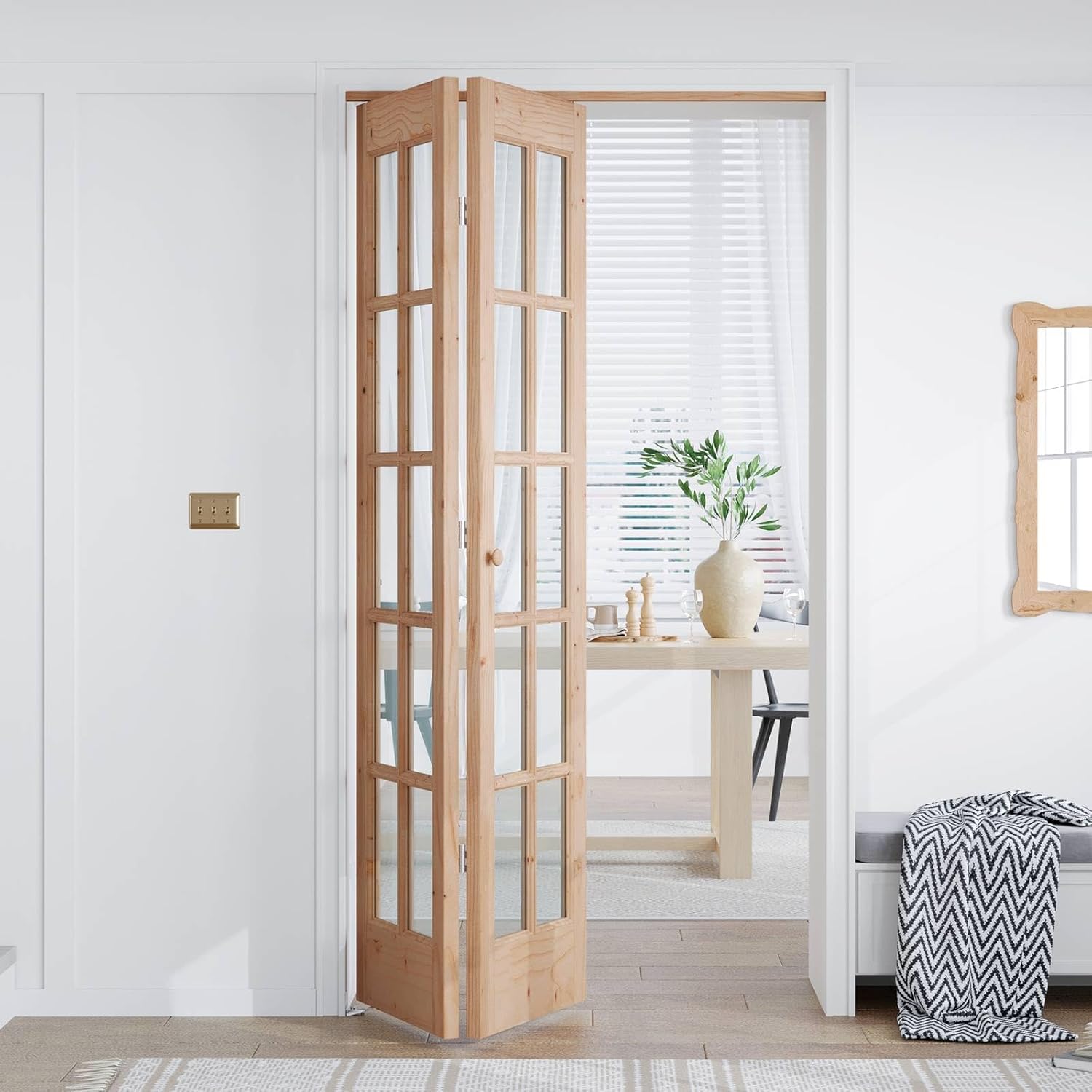 Glass Preassembled Bifold Closet Door