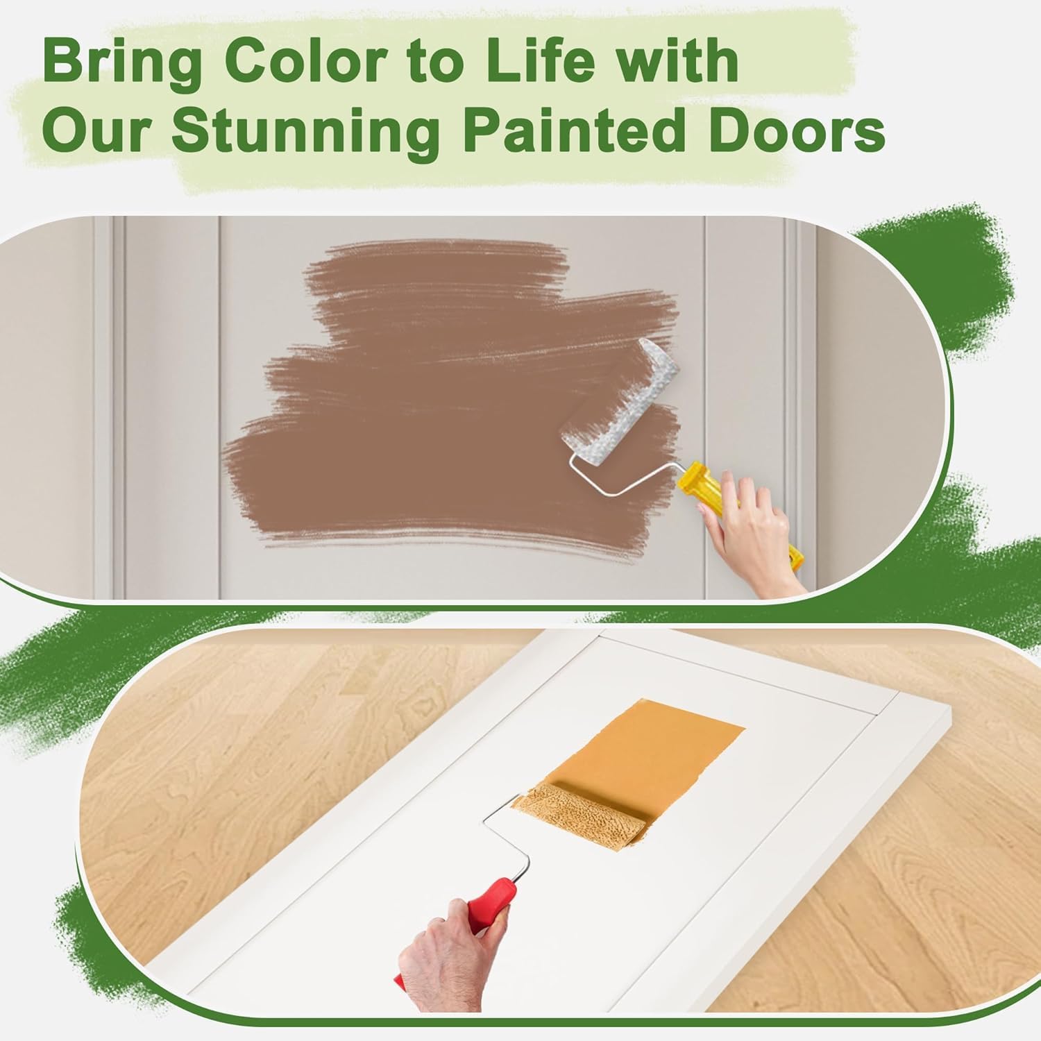 White 5-Panel Glass Interior Door