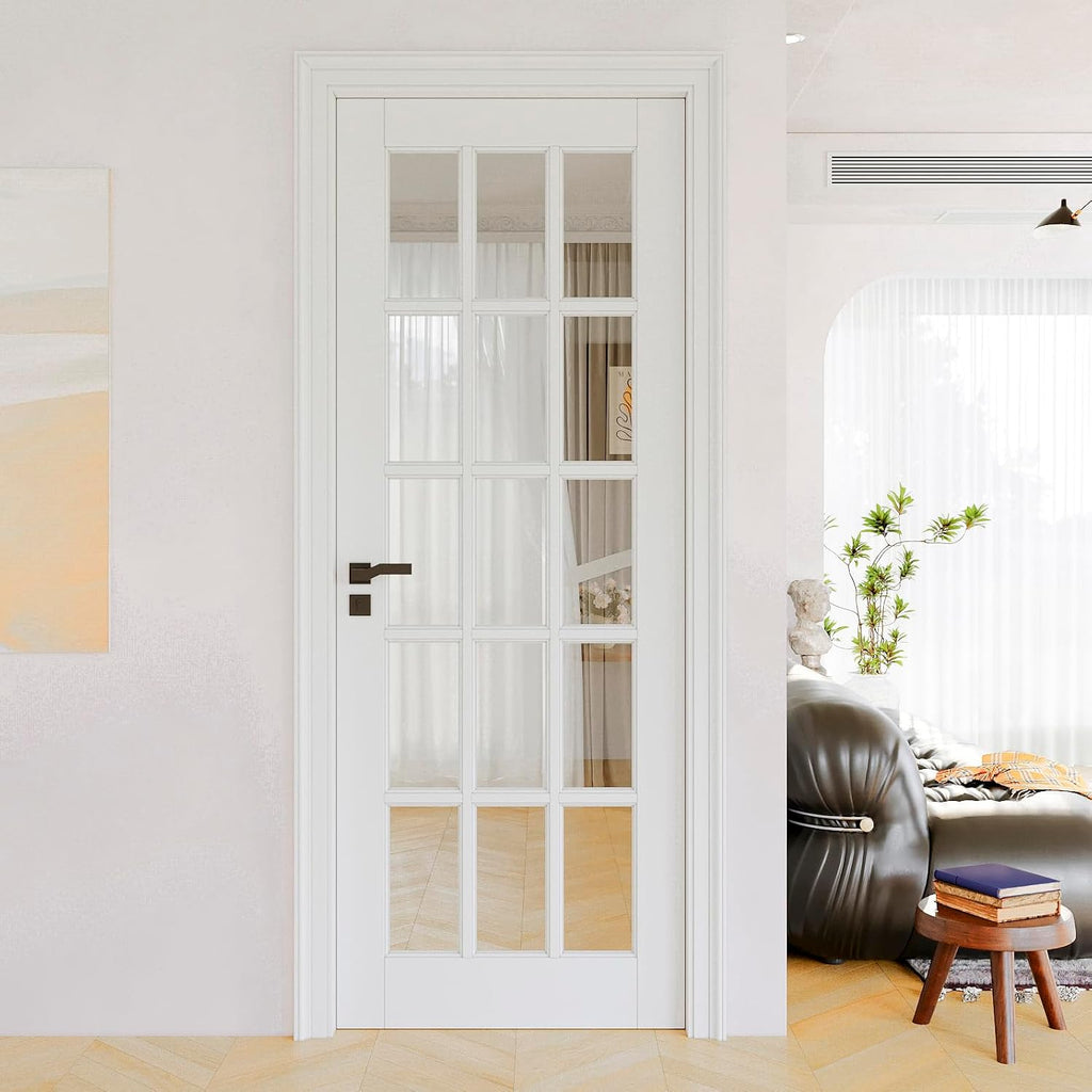 Clear Glass Single Panel Interior Door