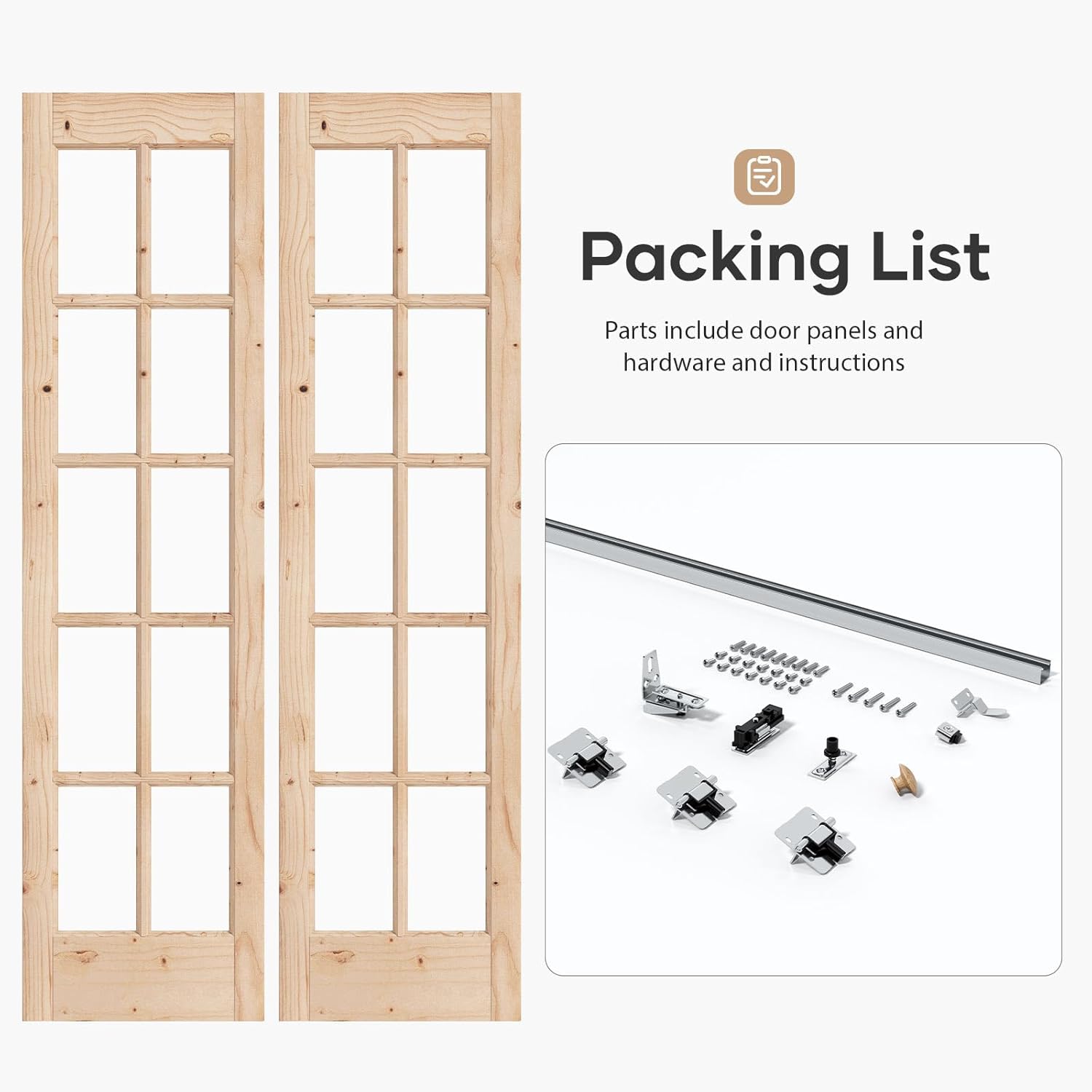 Glass Preassembled Bifold Closet Door