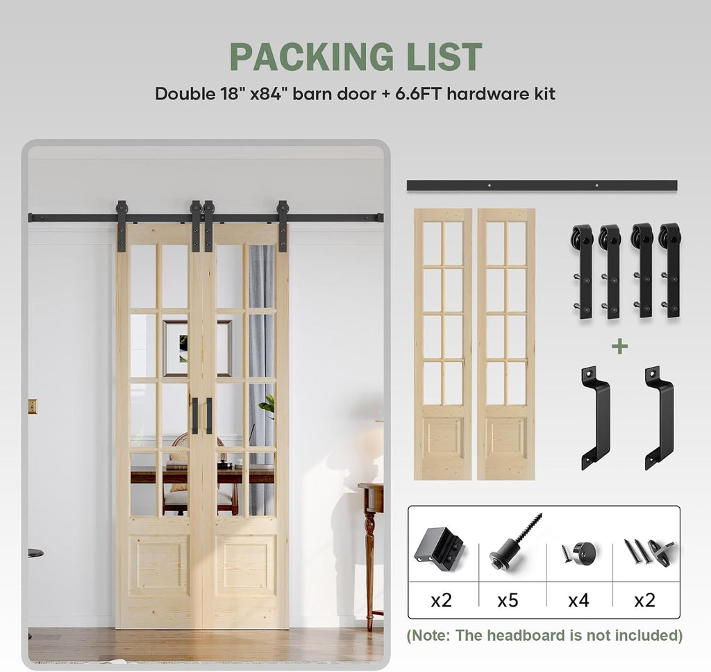 Glass Wood Preassembled French Door