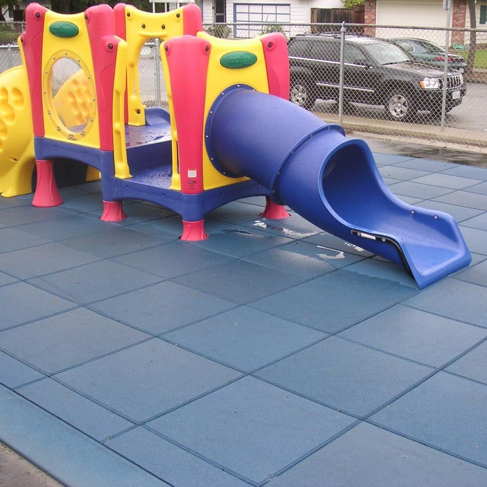 Black Eco Safety Playground Interlocking Tiles