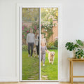White Adjustable Retractable Screen Door