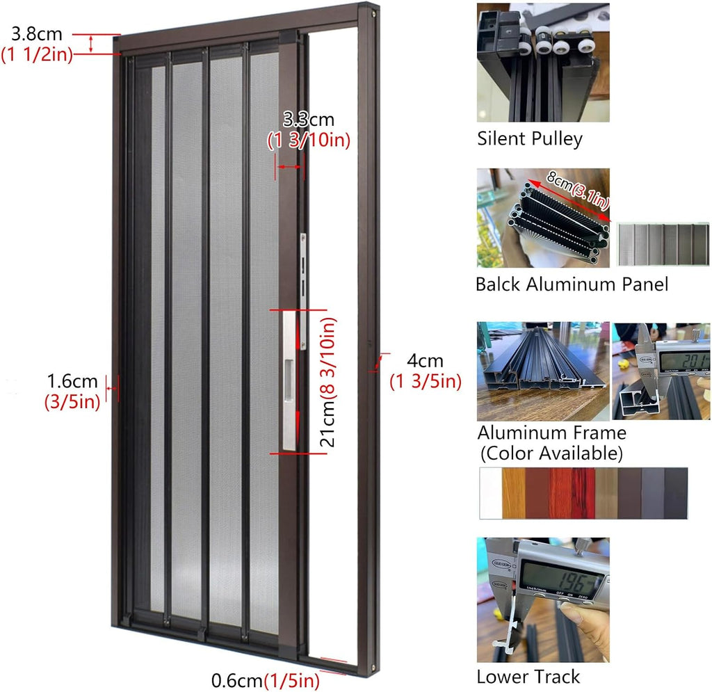 Adjustable Retractable Mesh Screen Door