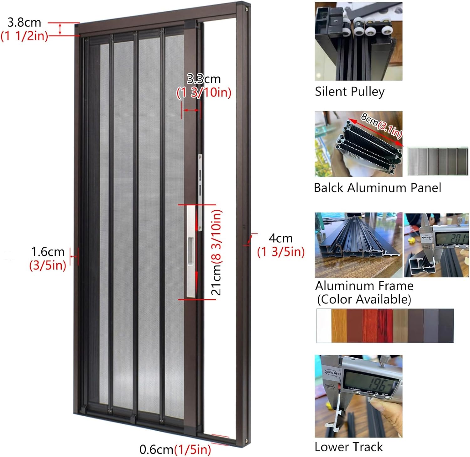 Adjustable Retractable Mesh Screen Door