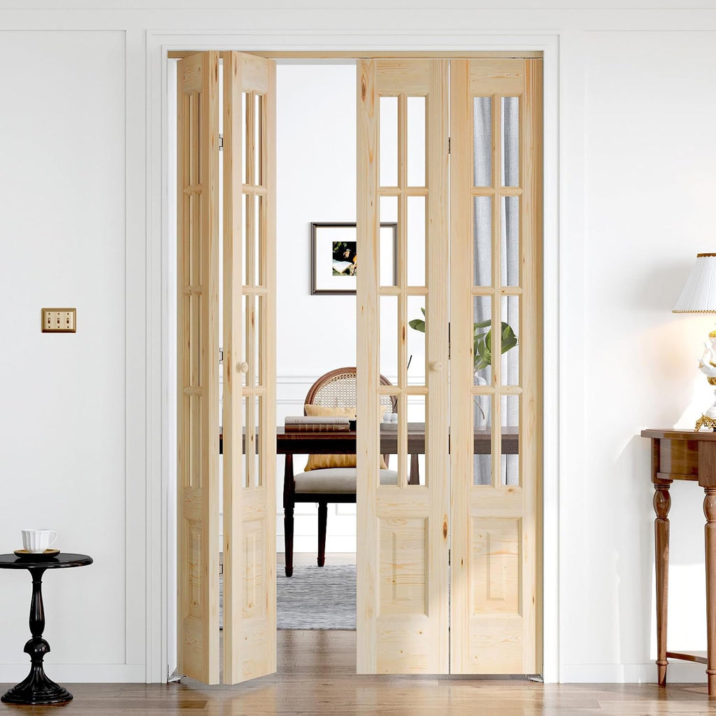 Clear Glass Space Saving Bifold Door