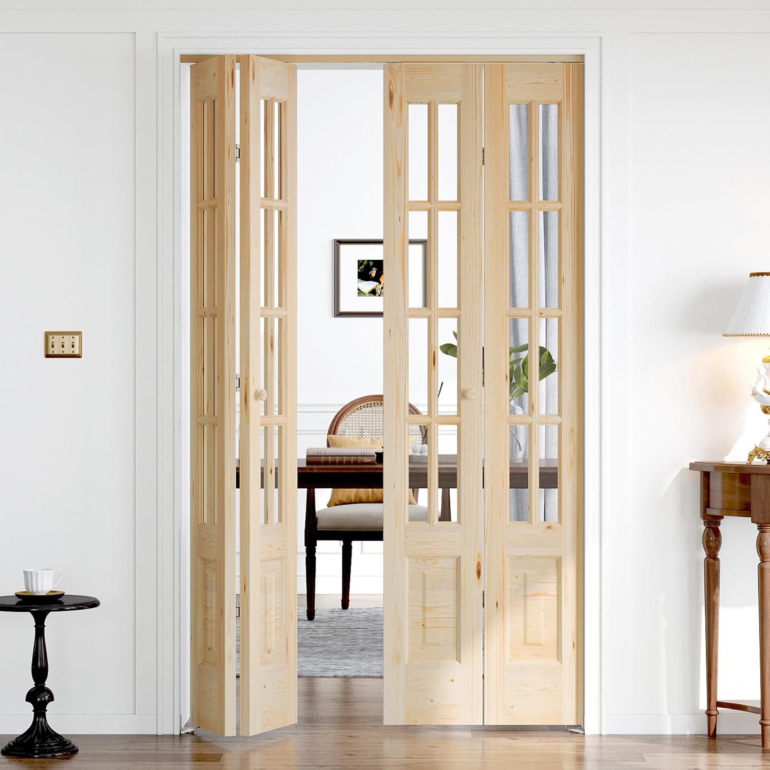 Clear Glass Space Saving Bifold Door