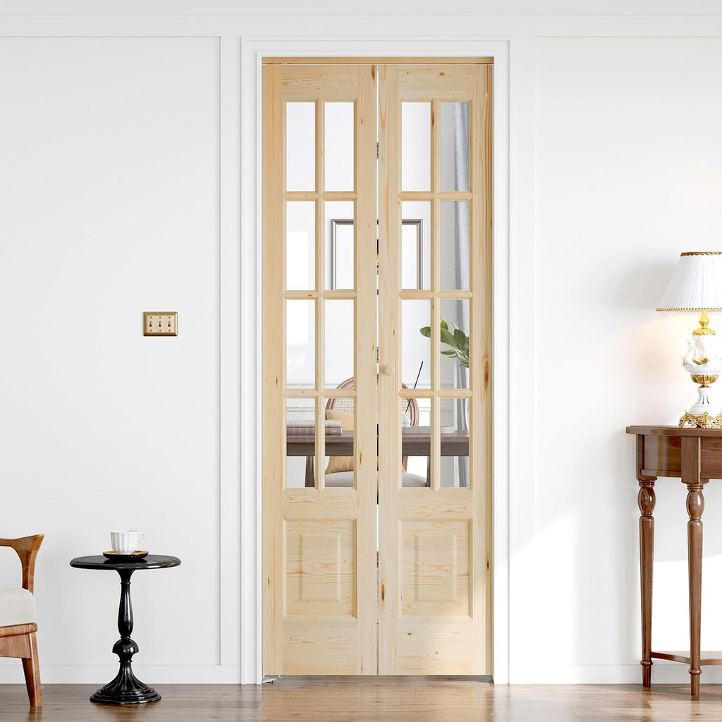 Clear Glass Space Saving Bifold Door
