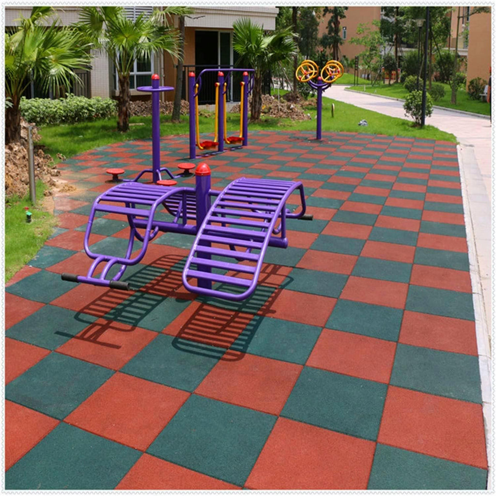 Green Heavy Duty Non Slip Rubber Tiles