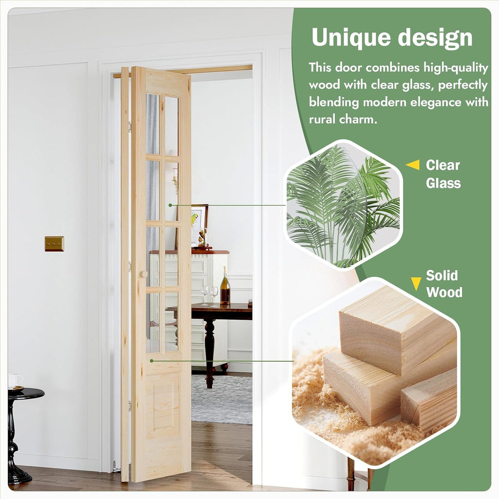 Clear Glass Space Saving Bifold Door