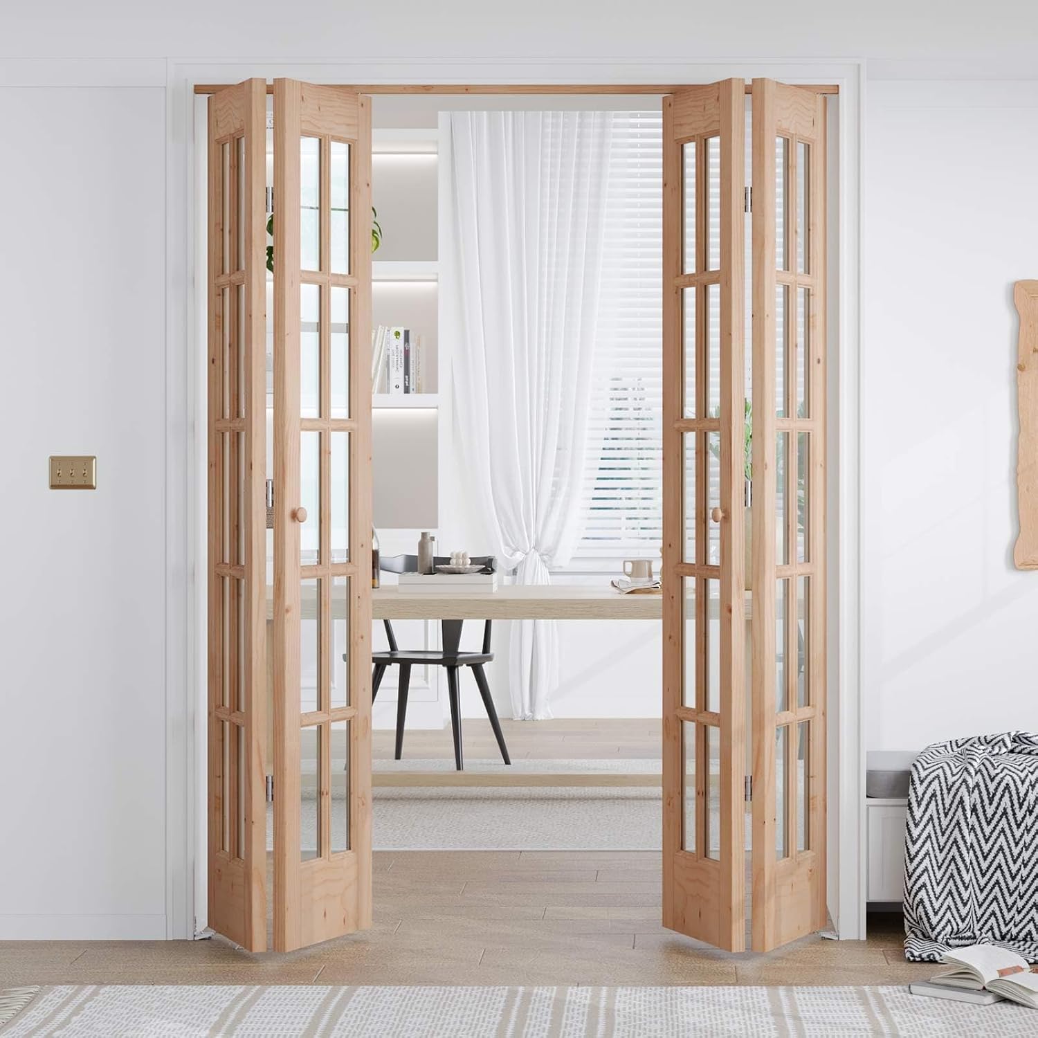 Glass Preassembled Bifold Closet Door