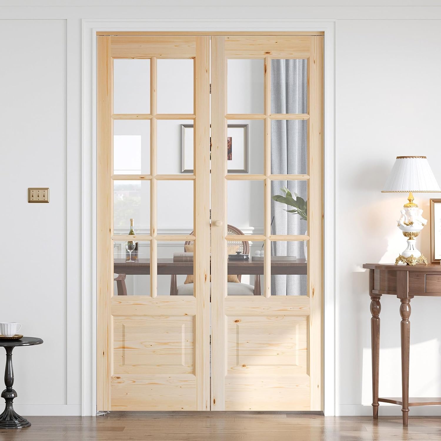 Clear Glass Space Saving Bifold Door