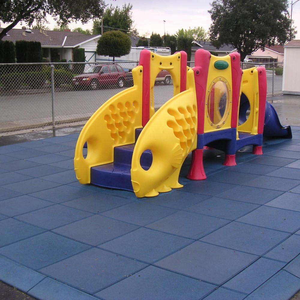 Black Eco Safety Playground Interlocking Tiles