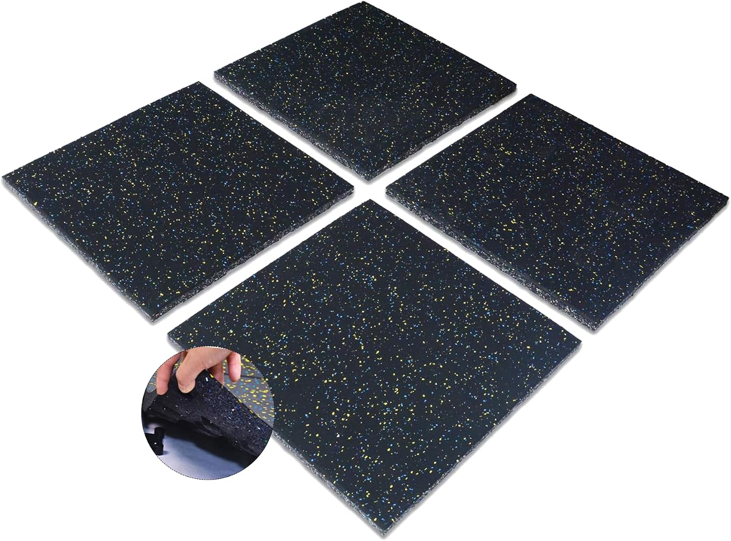 Heavy Duty Interlocking Gym Rubber Tiles