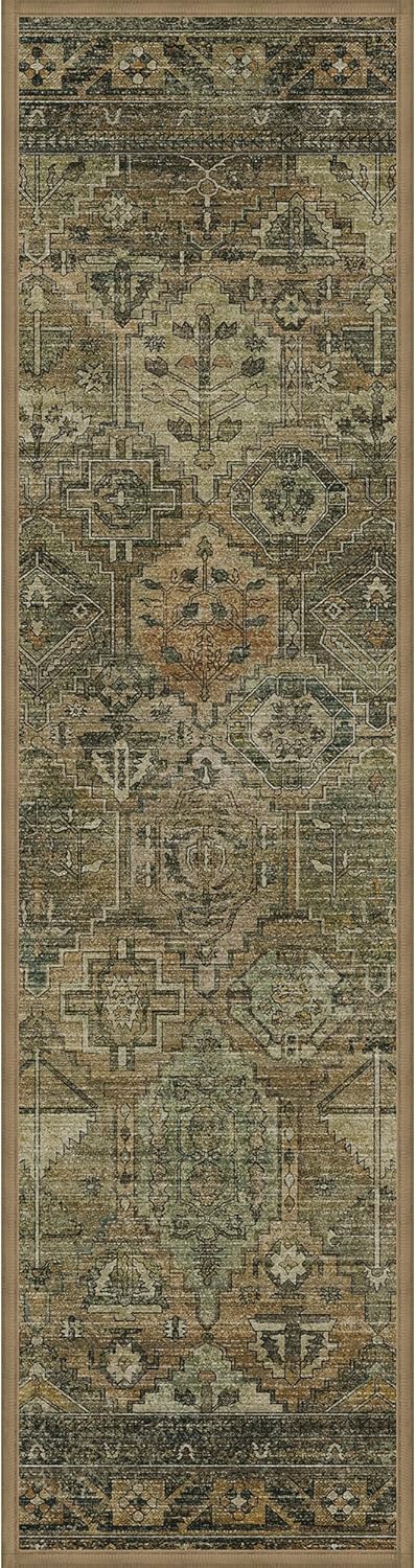 Olive Brown Safe Peel Stick Stair Rugs