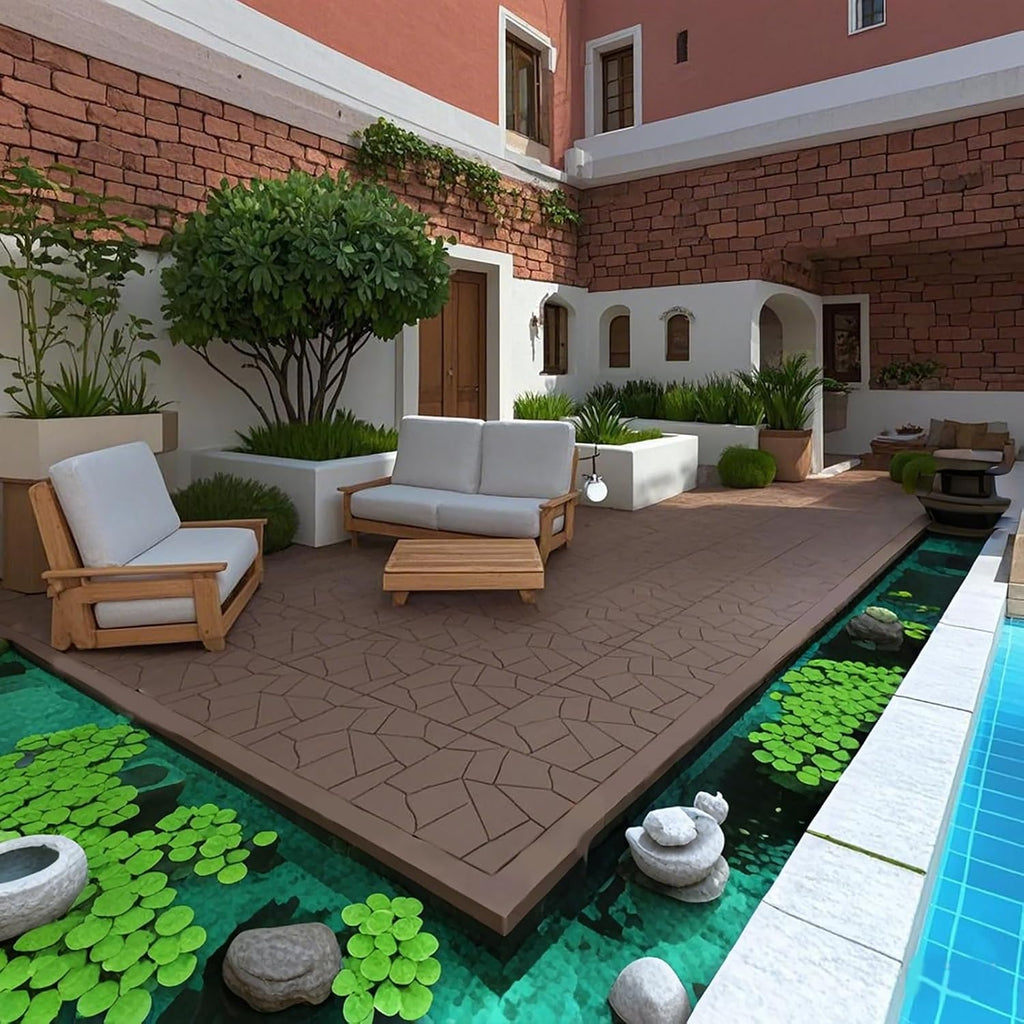 Non-Slip Drainage Interlocking Deck Tiles