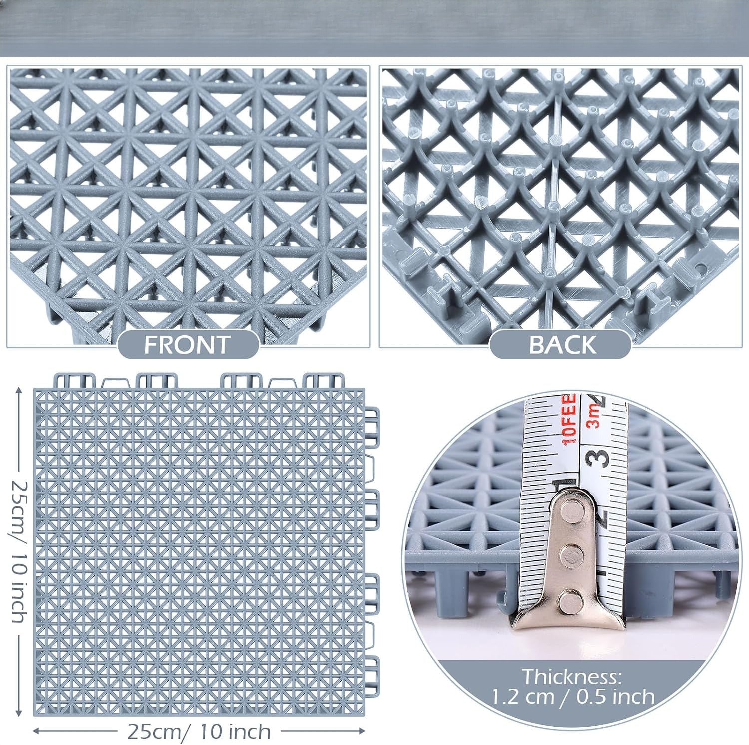 Non Slip Drainage Interlocking Floor Tiles