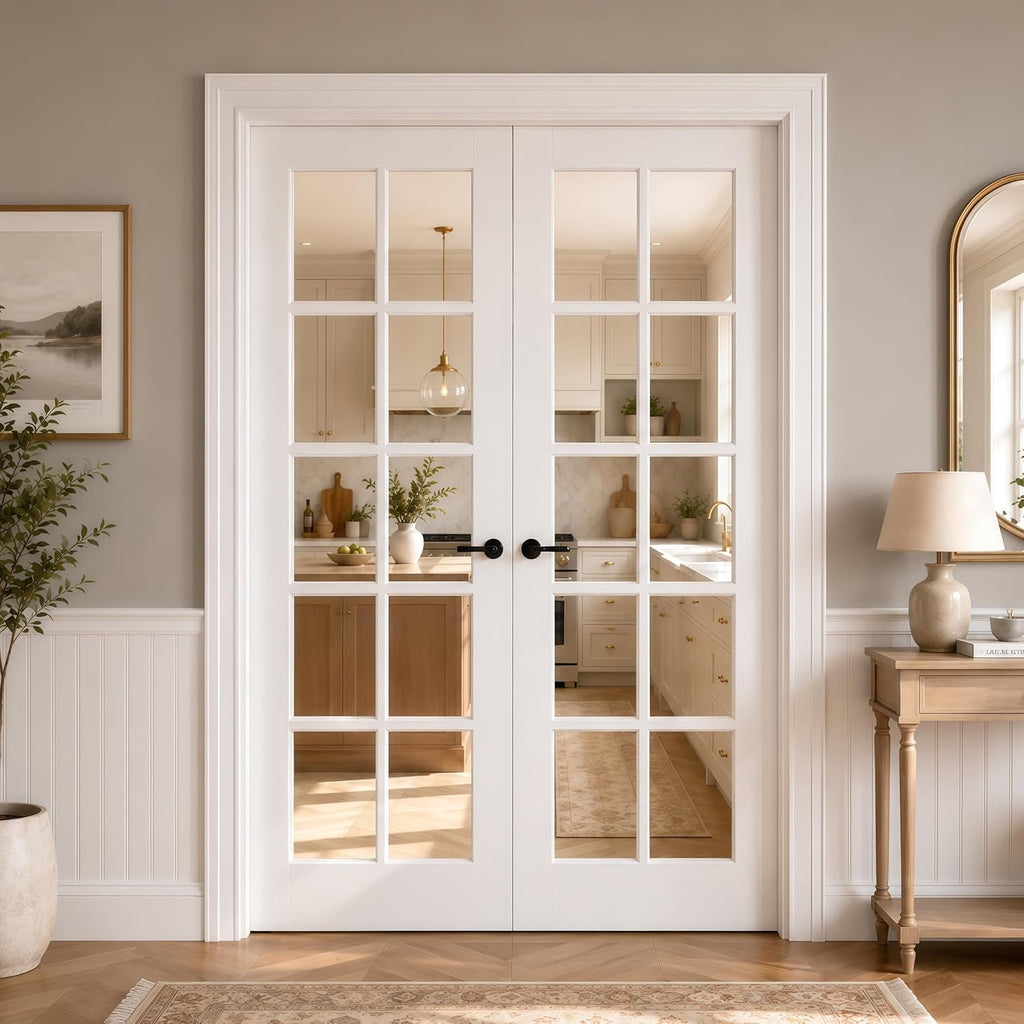 Ten Grid Glass DIY French Interior Door