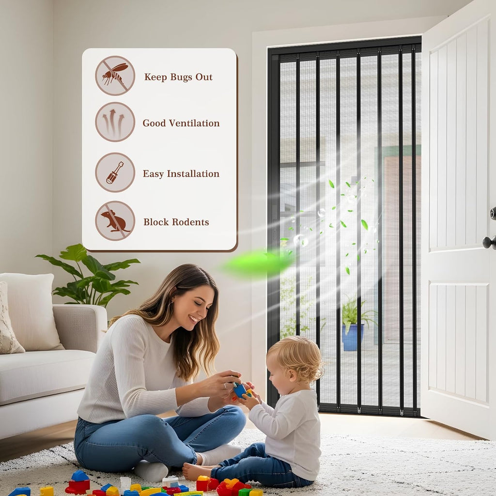 Pet-Proof Magnetic Retractable Screen Door