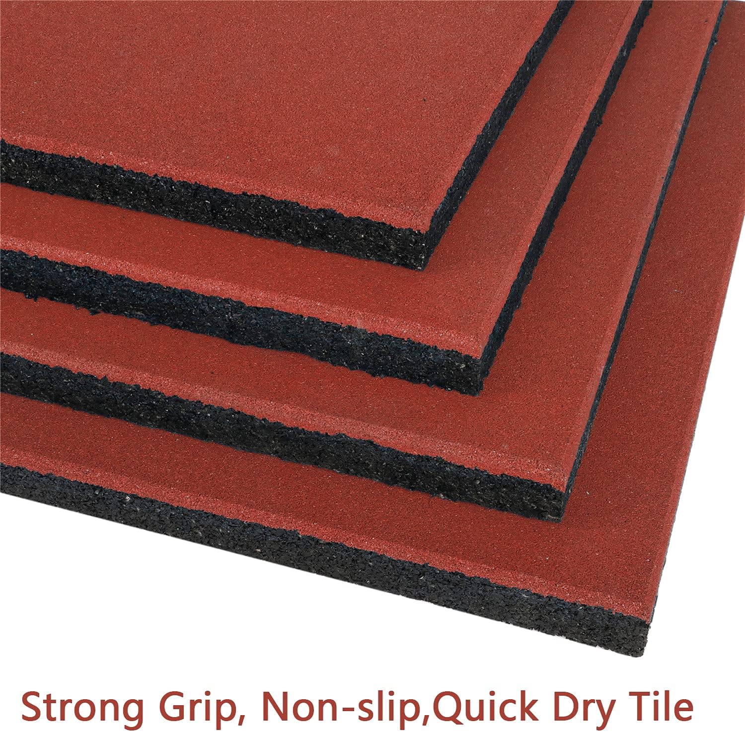 Green Heavy Duty Non Slip Rubber Tiles