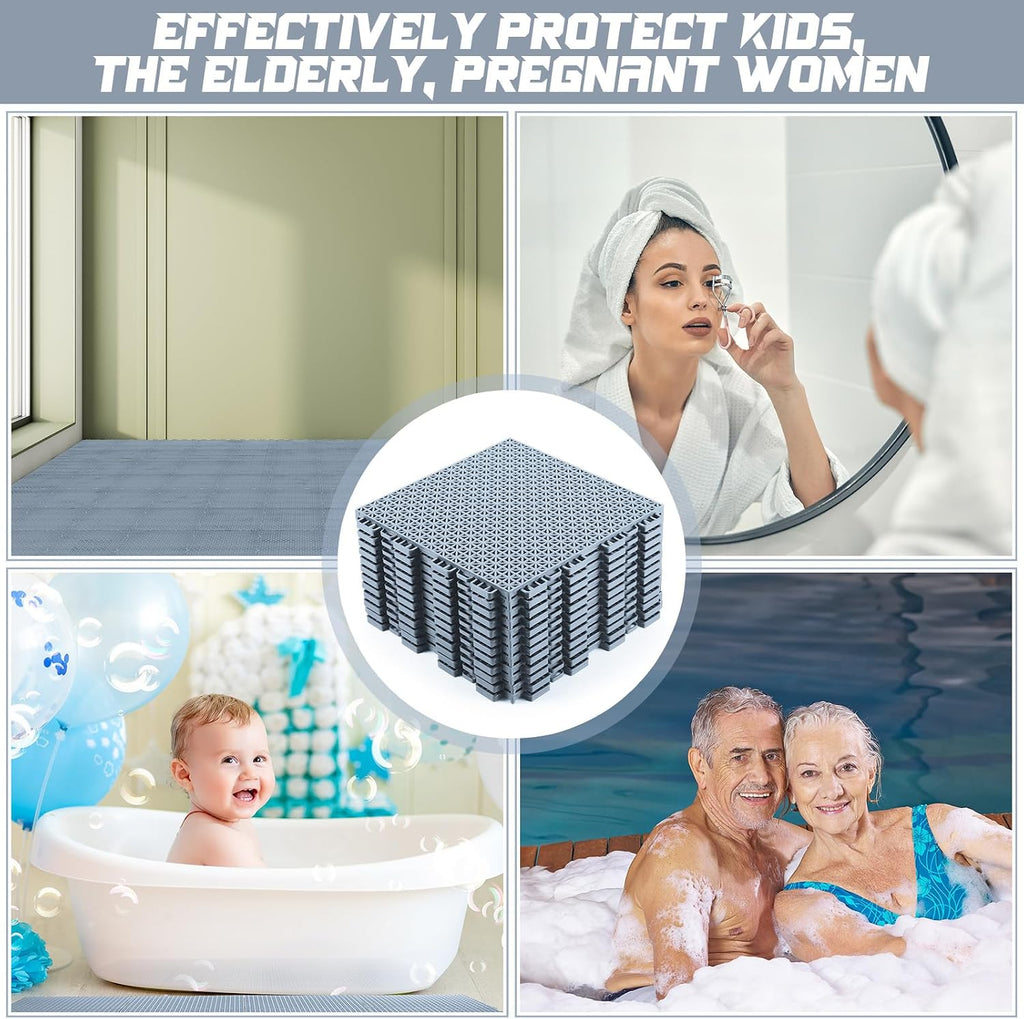 Non Slip Drainage Interlocking Floor Tiles