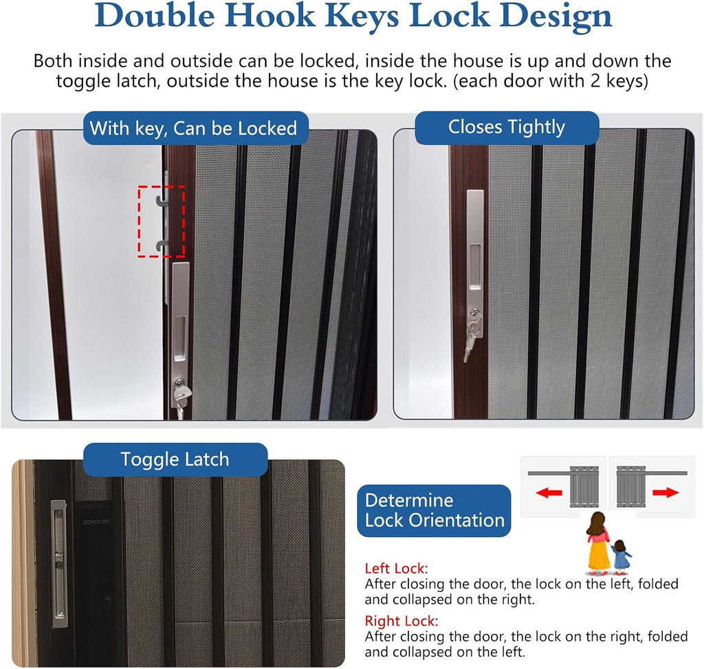 Adjustable Retractable Mesh Screen Door