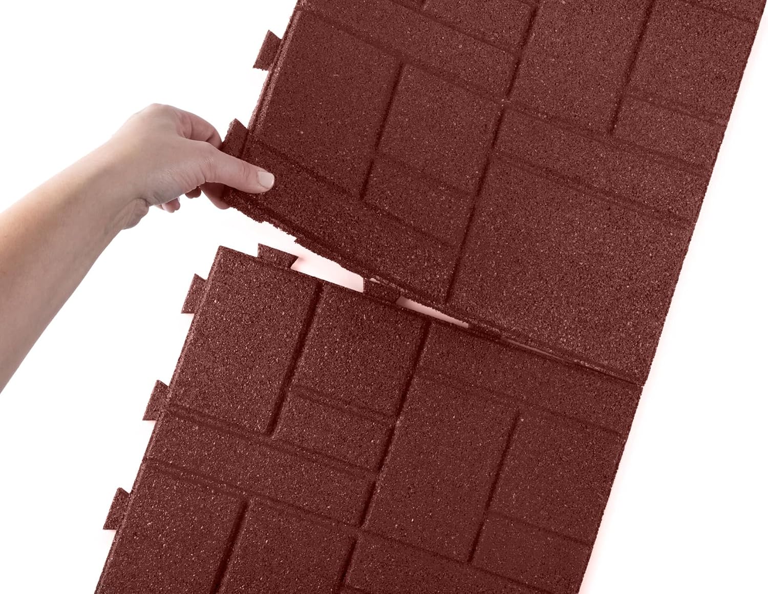 Red Squarescape Interlocking Rubber Tiles