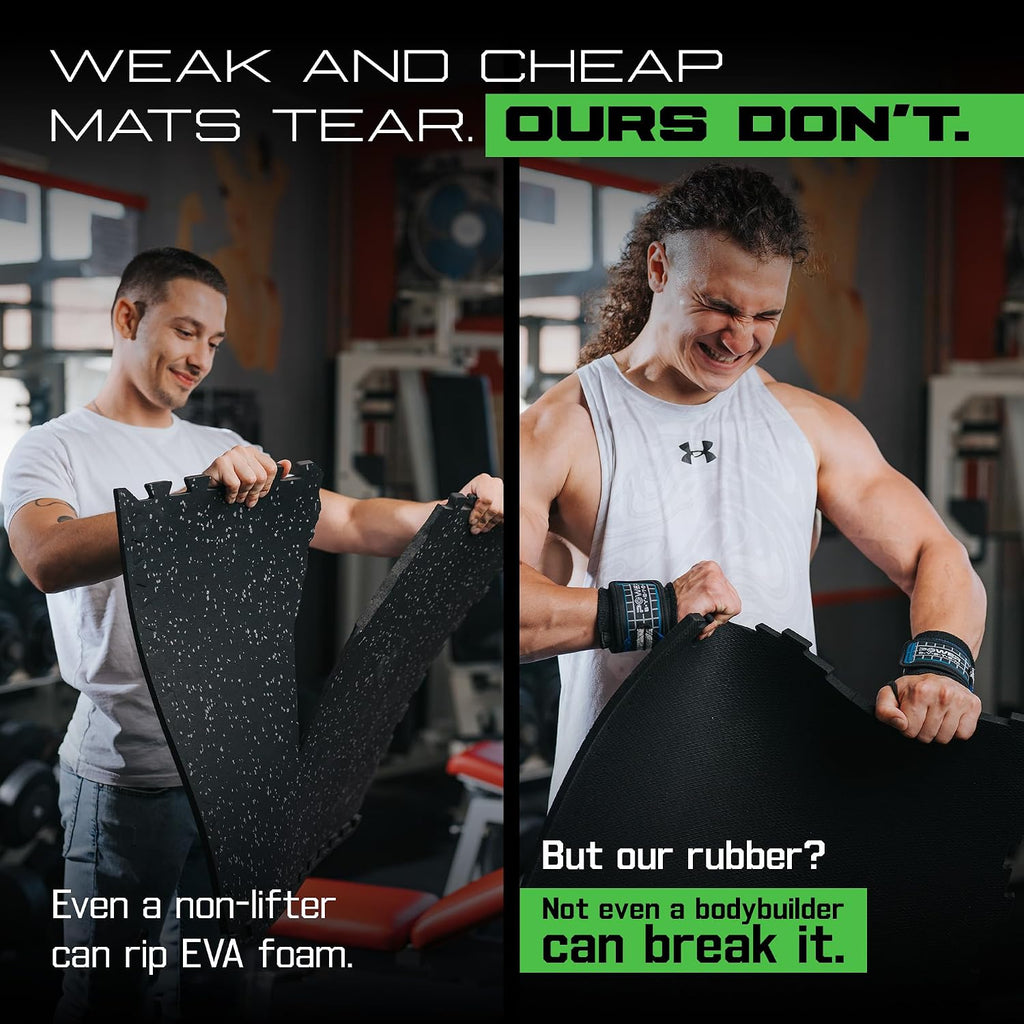 Gray Fleck Heavy Duty Gym Rubber Tiles