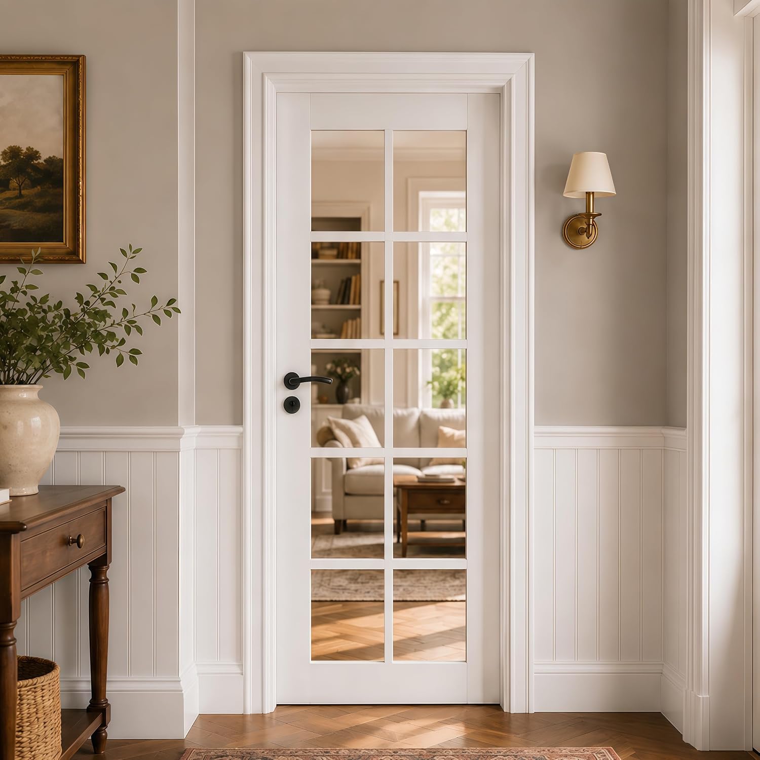 Ten Grid Glass DIY French Interior Door