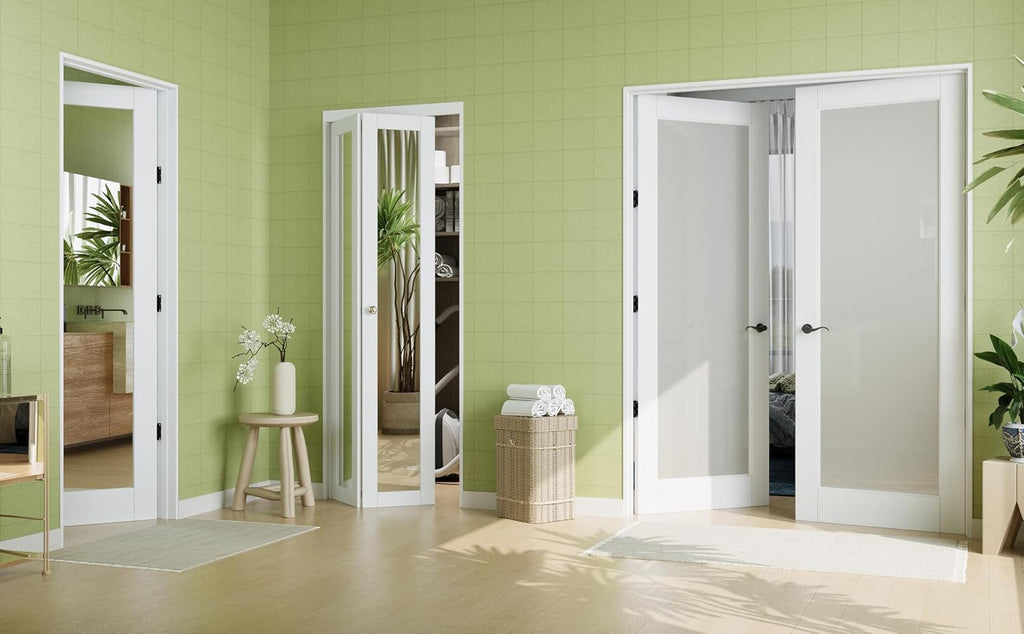 White Mirror Single Panel Interior Door