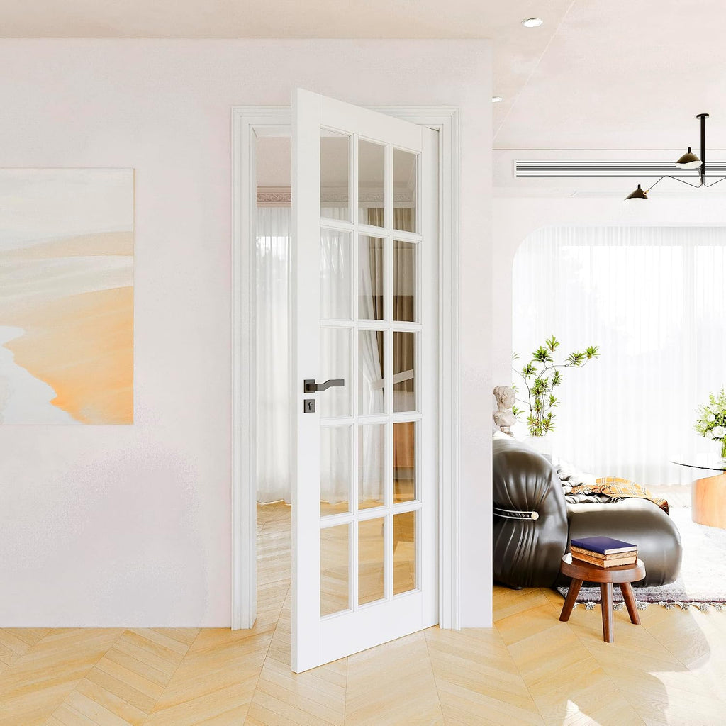Clear Glass Single Panel Interior Door