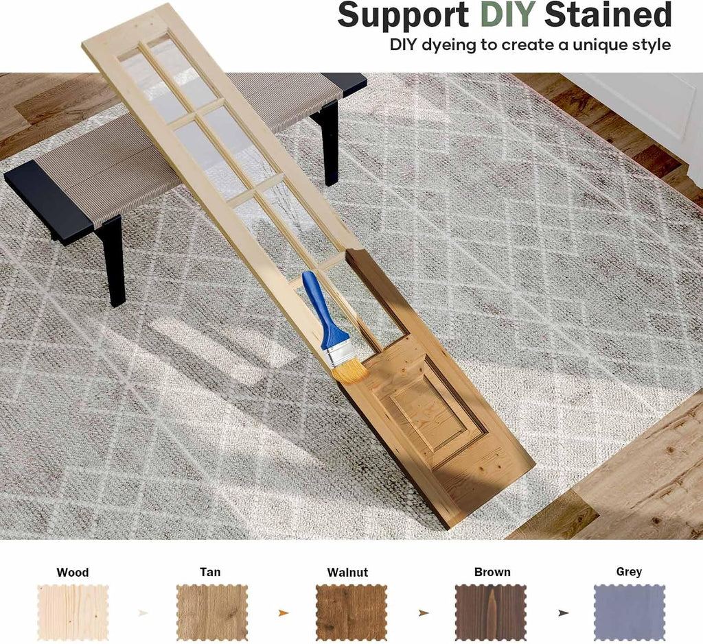 Glass Wood Preassembled French Door