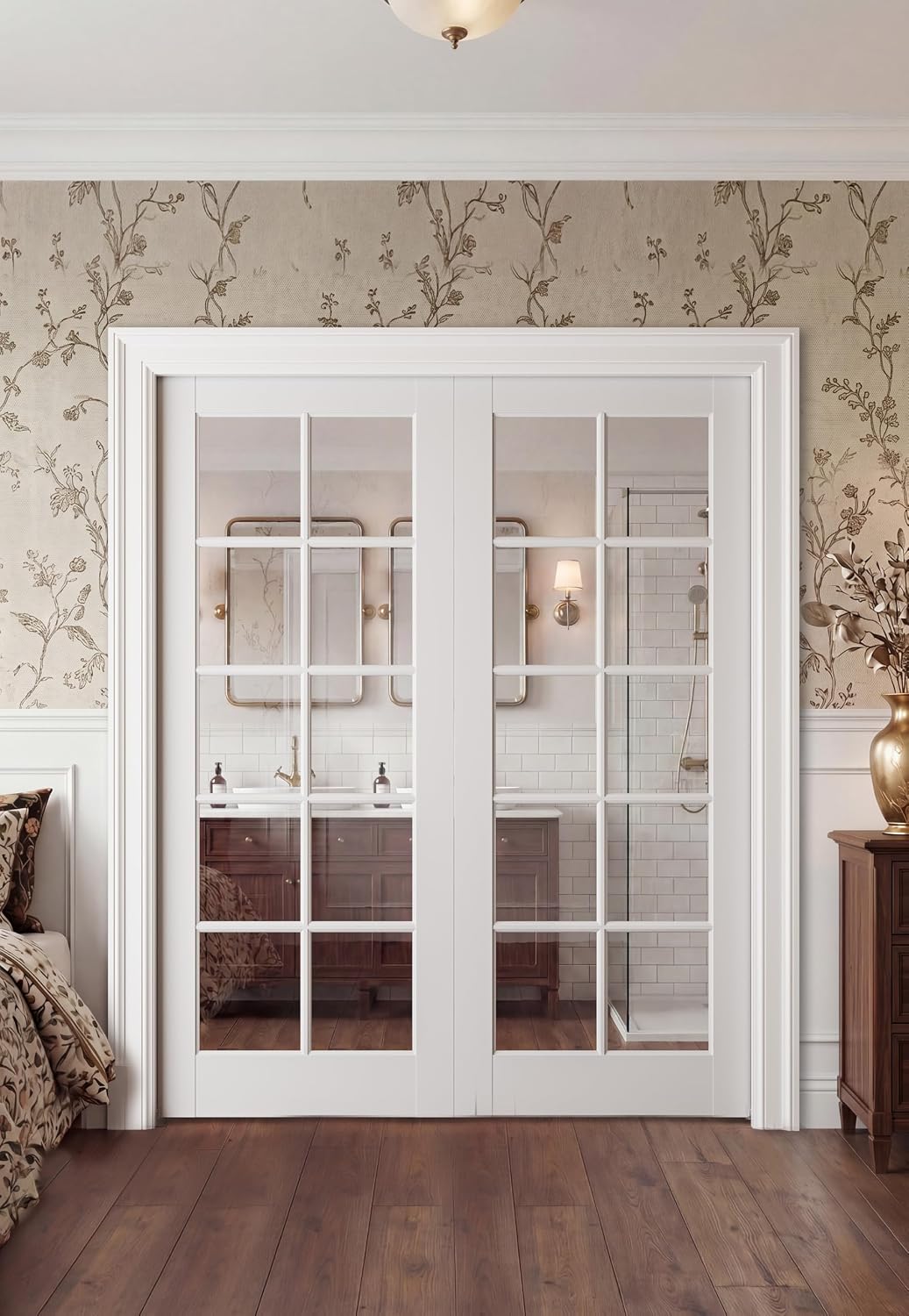 10-Lite Glass Soft Close Pocket Door