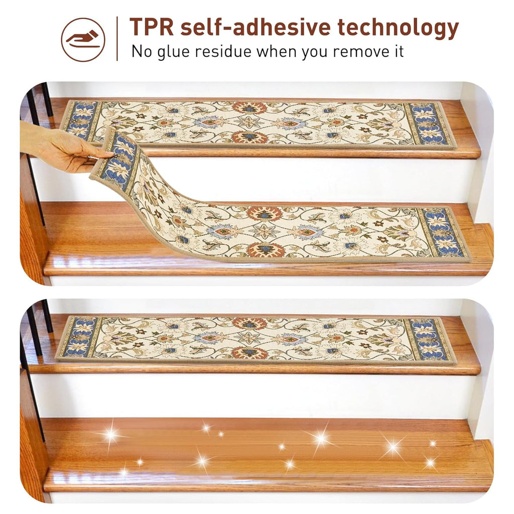 Oriental Non Slip Indoor Stair Carpets