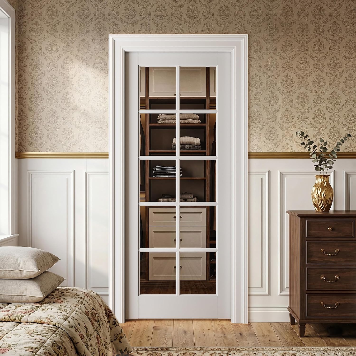 10-Lite Glass Soft Close Pocket Door
