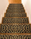Leopard Print Peel Stick Stair Carpets