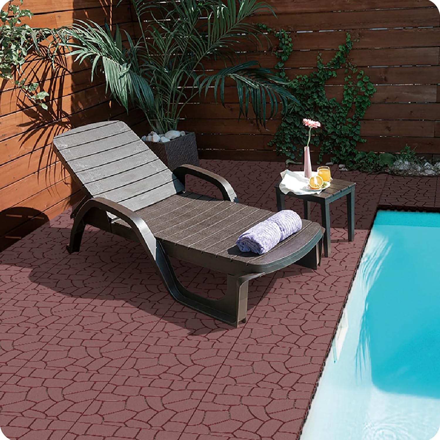 Non-Slip Drainage Interlocking Deck Tiles