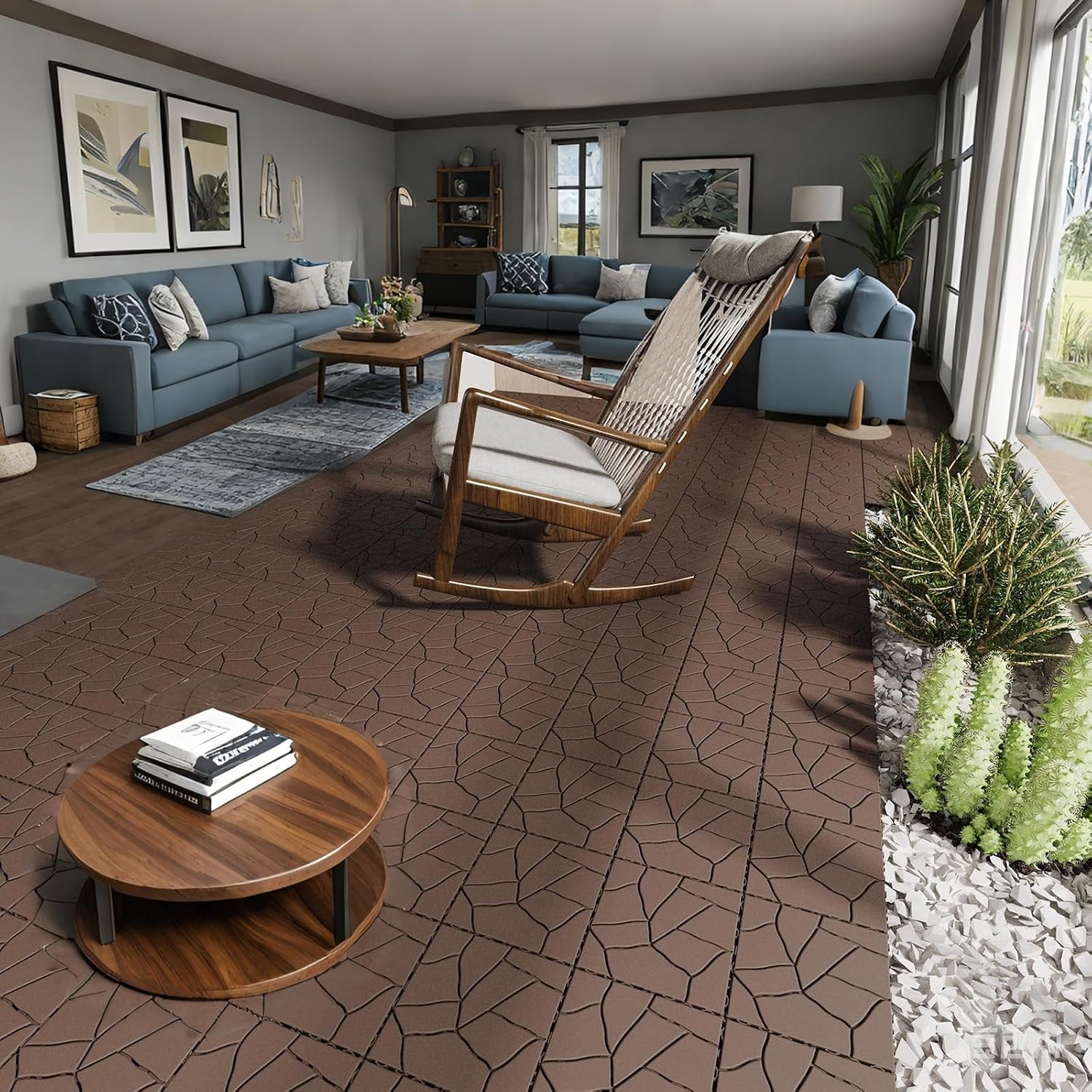 Non-Slip Drainage Interlocking Deck Tiles