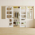 White Locked Glass Pocket Interior Door