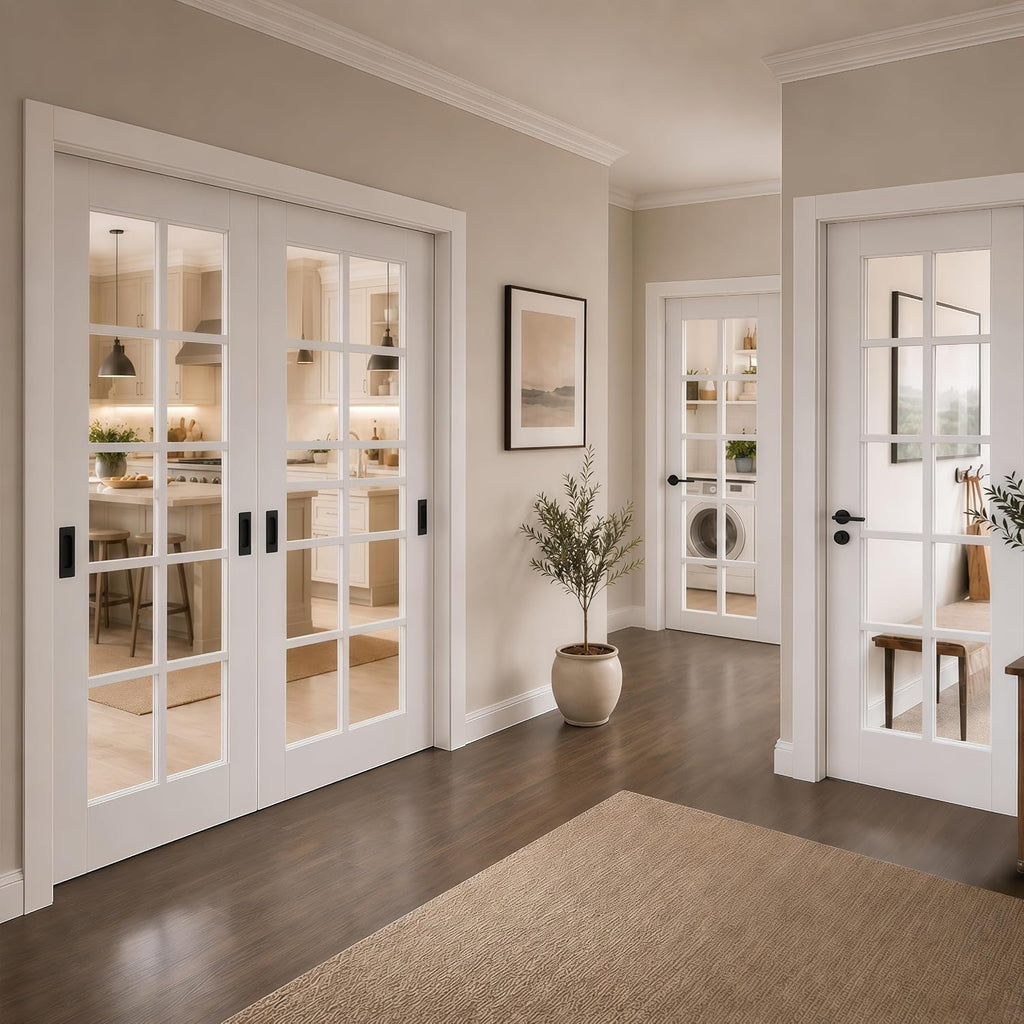 Ten Grid Glass DIY French Interior Door