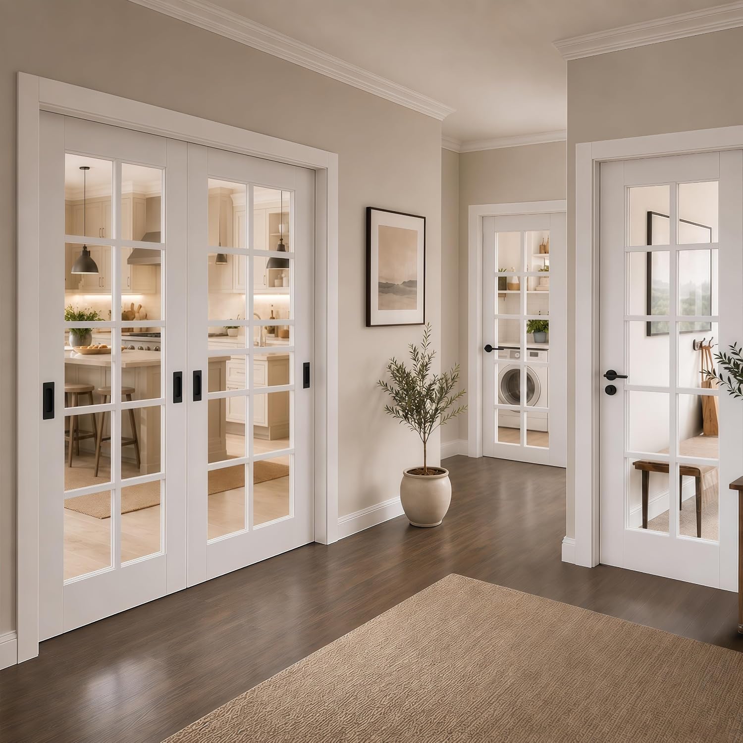 Ten Grid Glass DIY French Interior Door
