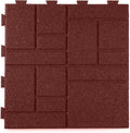 Red Squarescape Interlocking Rubber Tiles