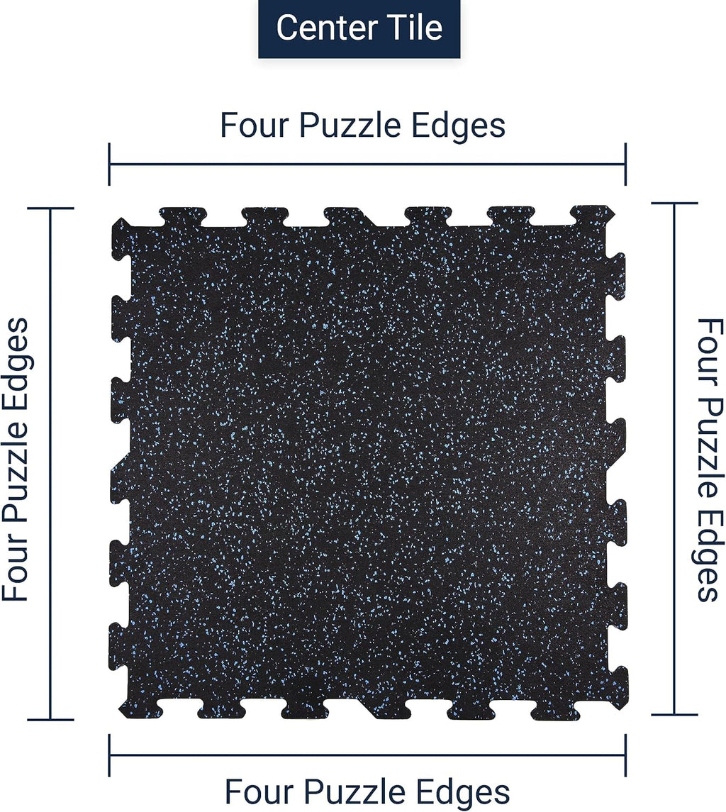 8mm Thick Interlocking Gym Rubber Tiles