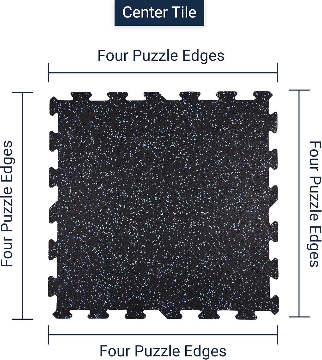 8mm Thick Interlocking Gym Rubber Tiles